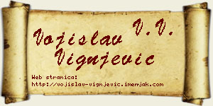 Vojislav Vignjević vizit kartica